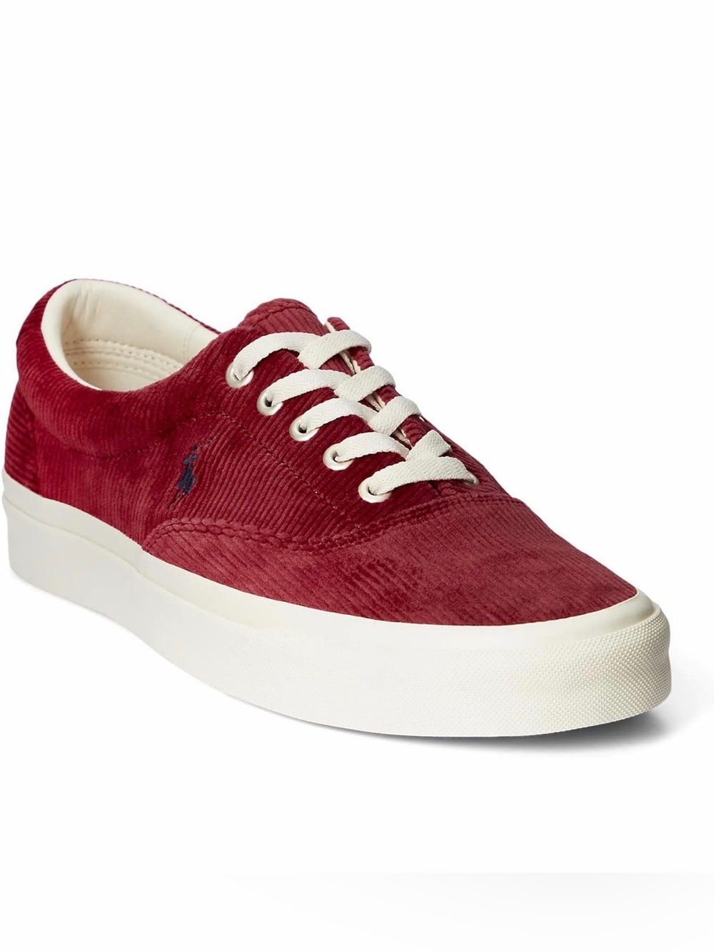 Polo Ralph Lauren Keaton Pony Red Corduroy Sneakers Shoes 8.5